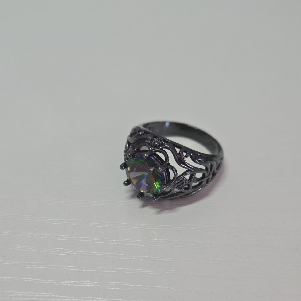 Elegant Multicolor Gem Women's Ring Witchy Whimsigoth Boho Goth